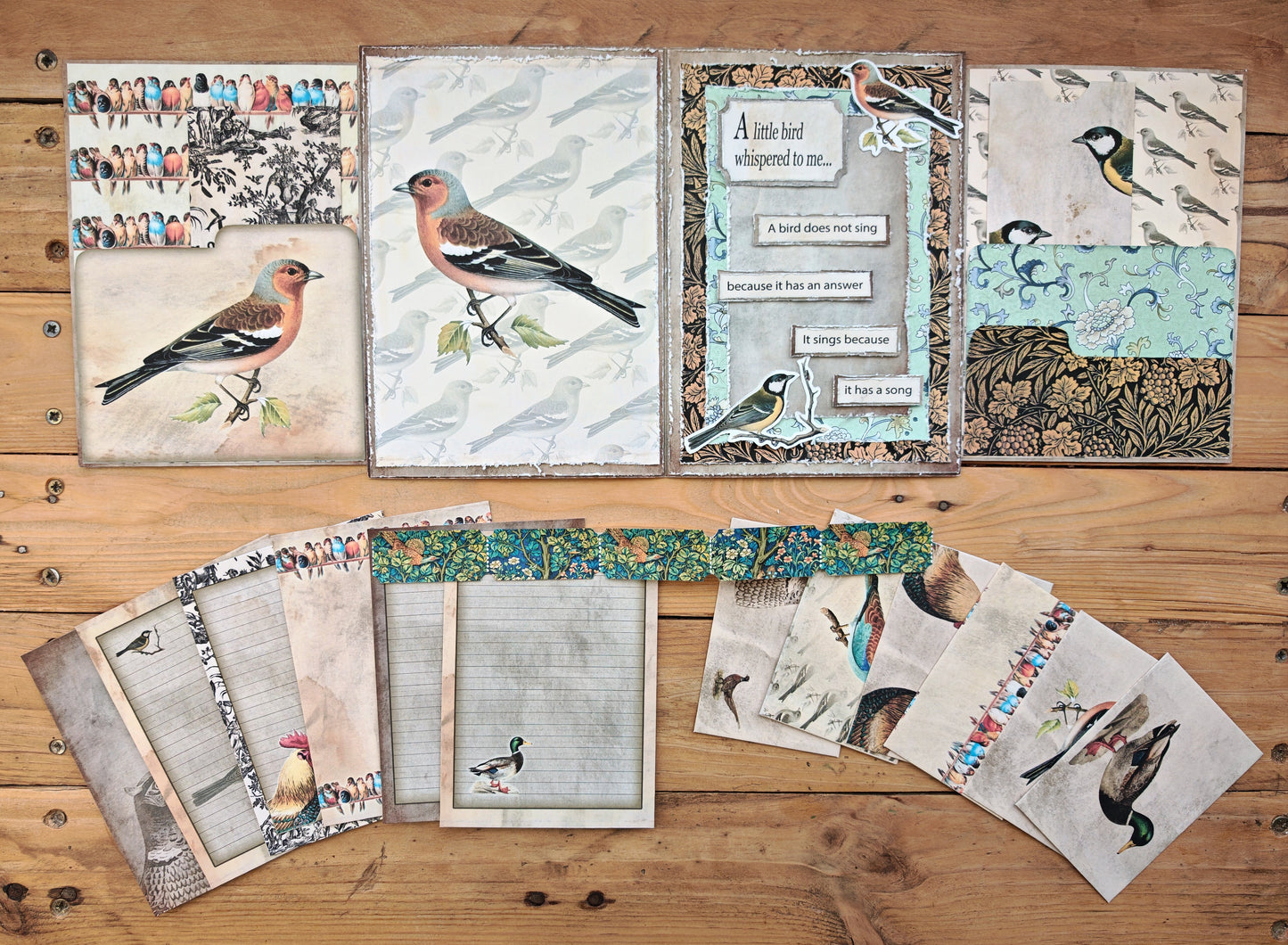 Vintage Birds Folio Scrapbooking Paper Pad