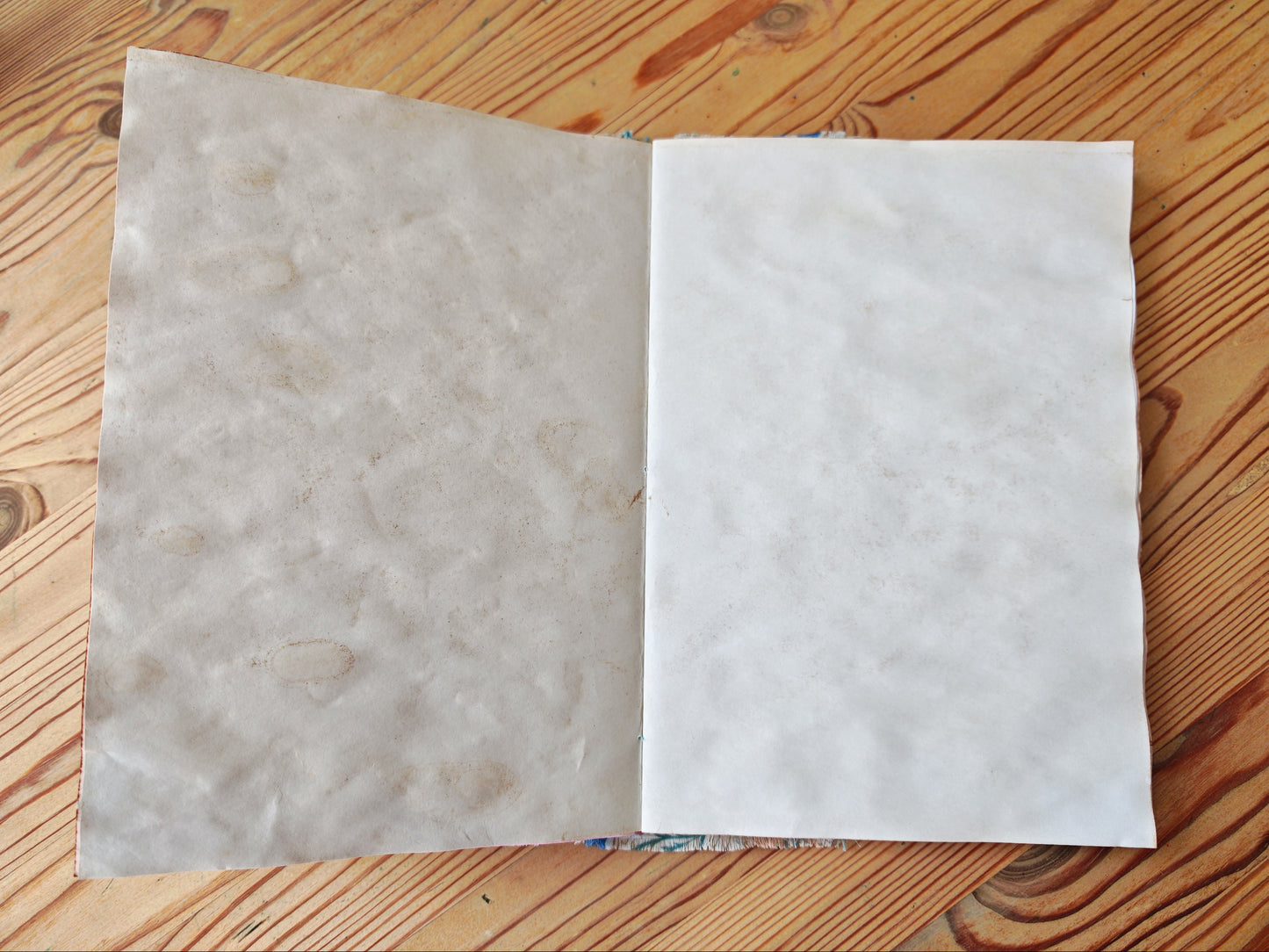 A5 Handmade Journal - Blue Fabric/Birds