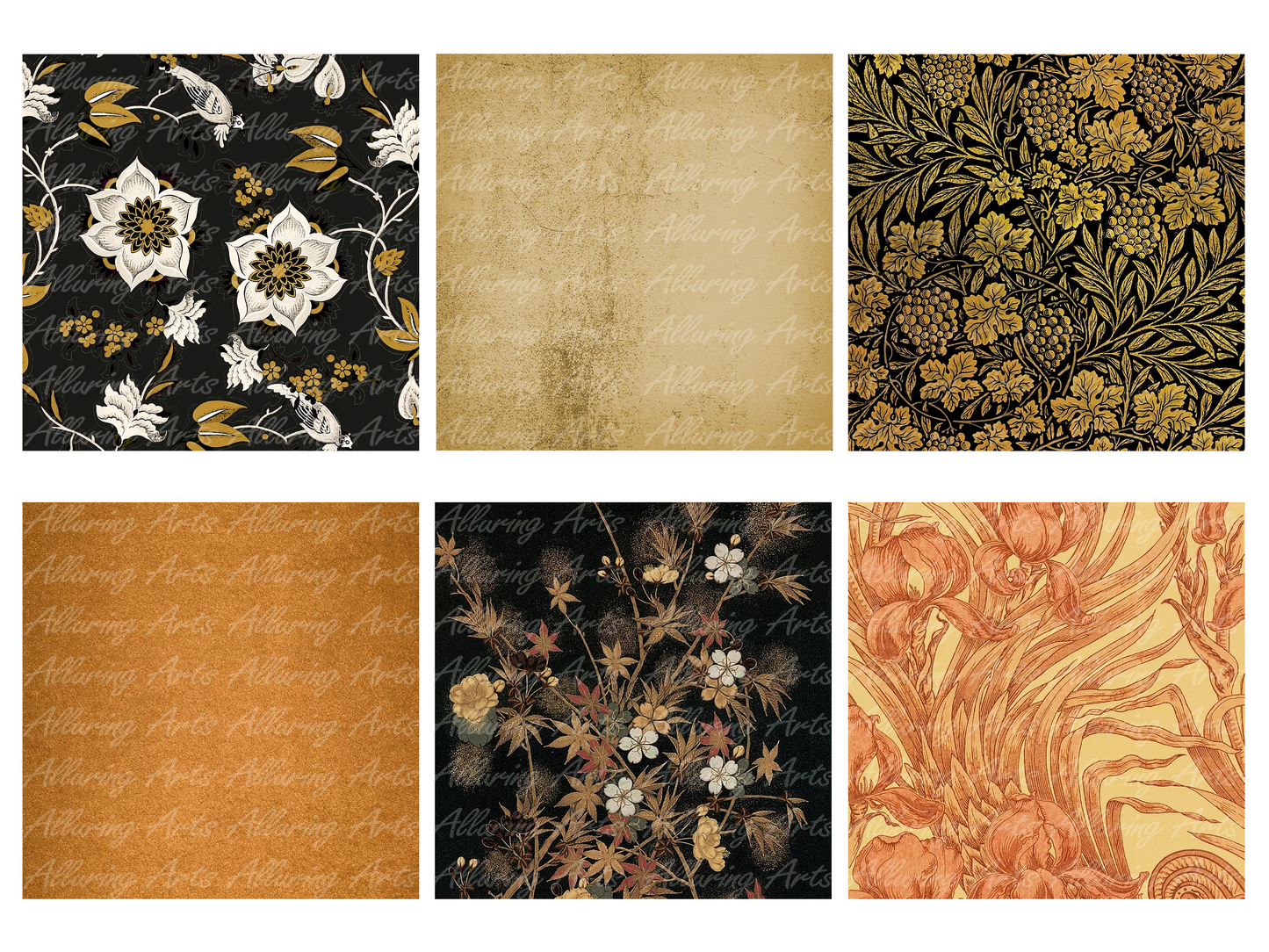 Handmade Vintage Amber 8x8 Inch Paper Scrapbooking Junk Journal Pad 200gsm