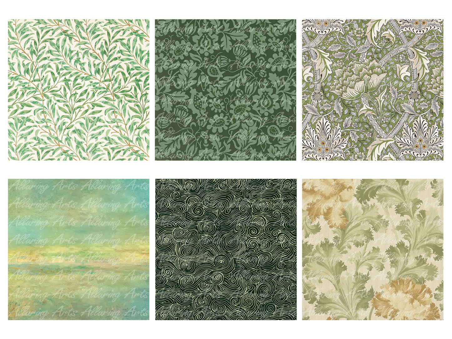 Handmade Vintage Green 8x8 Inch Paper Scrapbooking Junk Journal Pad 200gsm