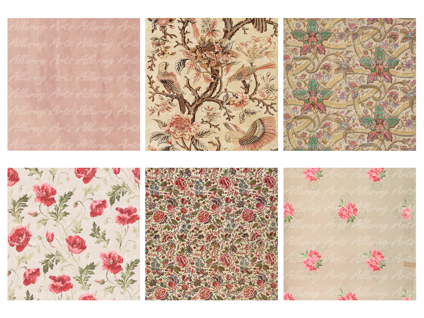 Handmade Vintage Pink 8x8 Inch Paper Scrapbooking Junk Journal Pad 200gsm