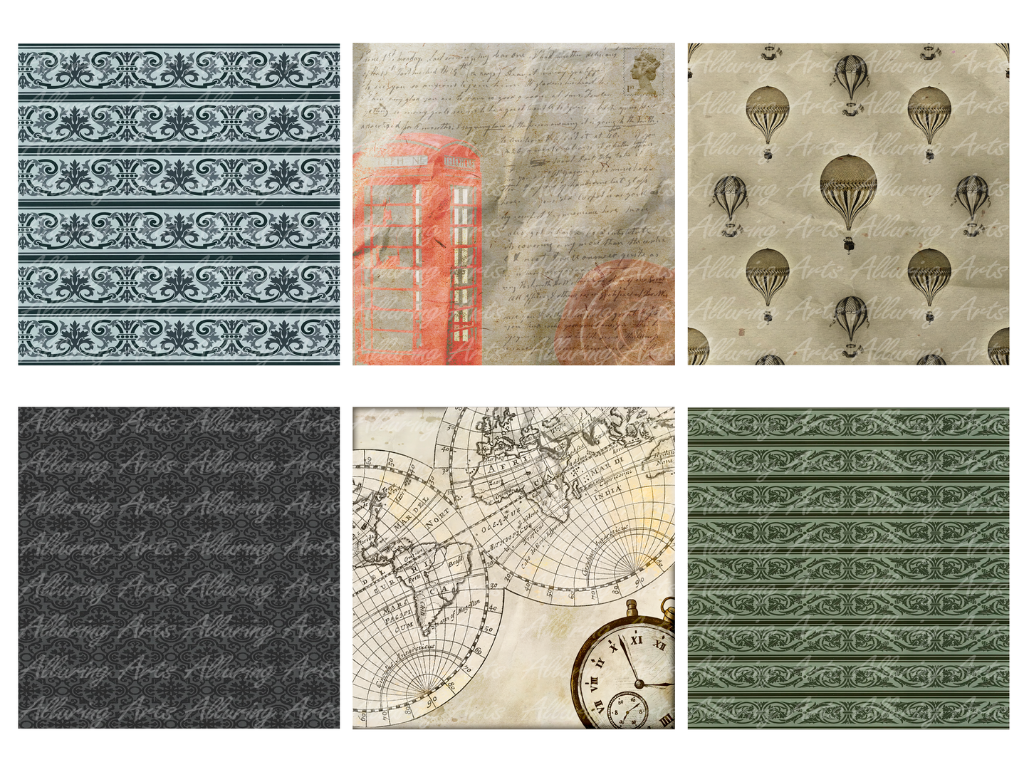 Handmade Fabulous & Vintage 8x8 Inch Paper Scrapbooking Junk Journal Pad 200gsm Masculine Men