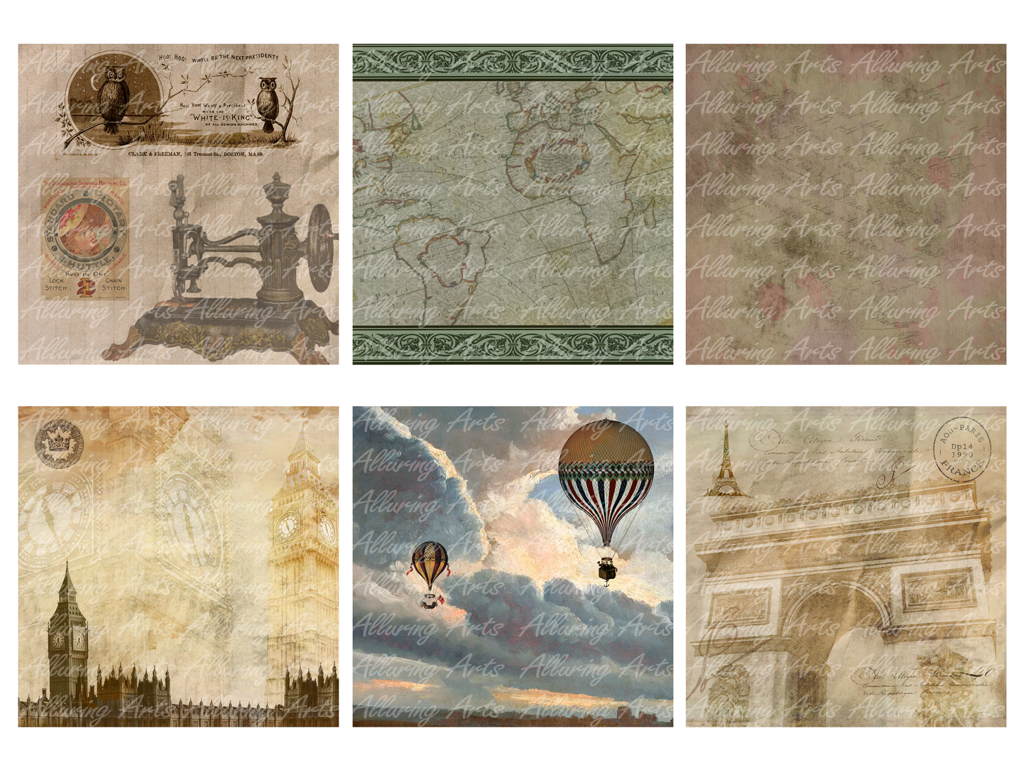 Handmade Fabulous & Vintage 8x8 Inch Paper Scrapbooking Junk Journal Pad 200gsm Masculine Men