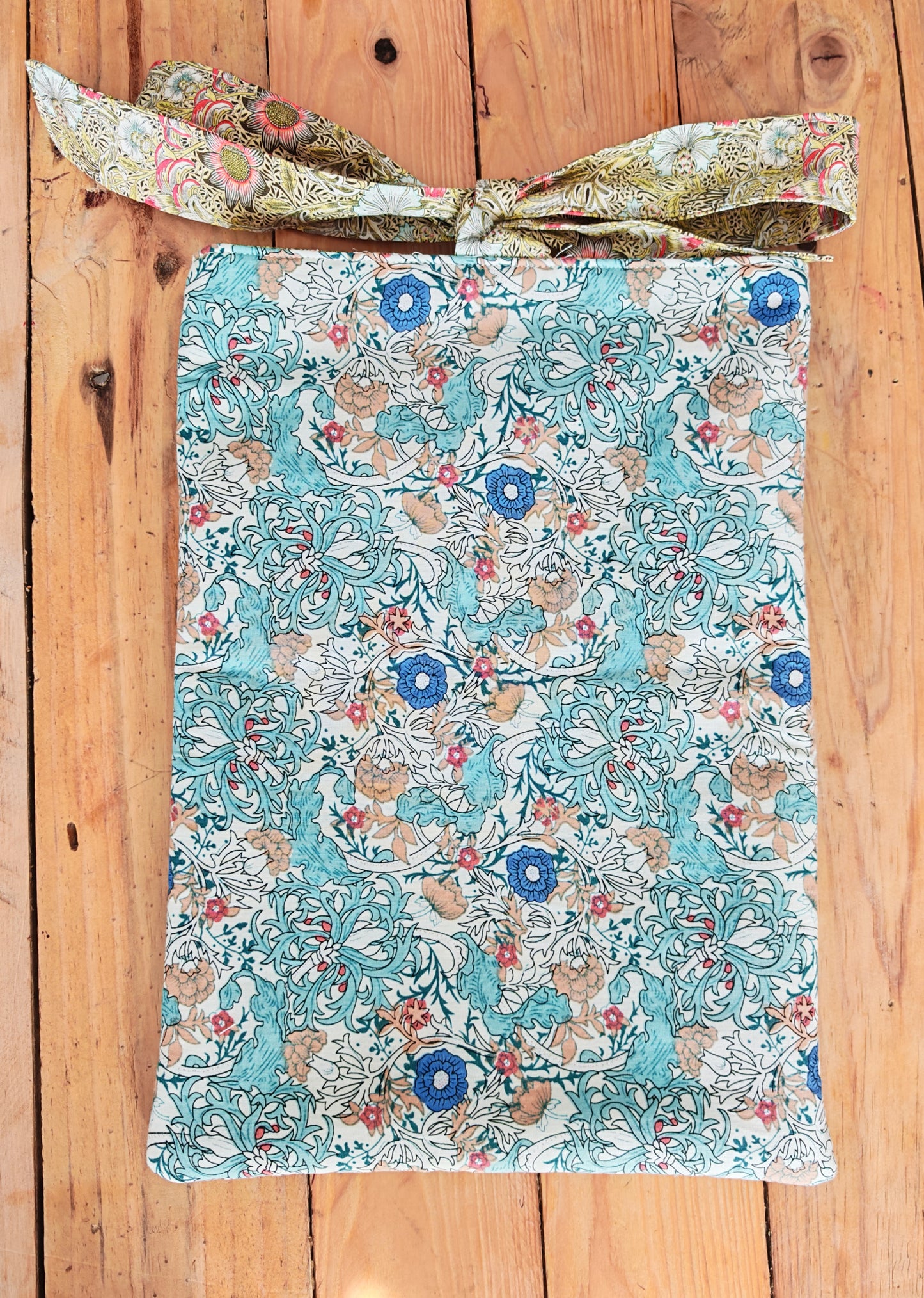 Blue Handmade Journal Sleeve with Bow