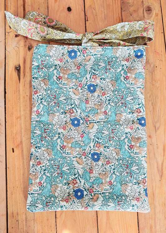 Blue Handmade Journal Sleeve with Bow