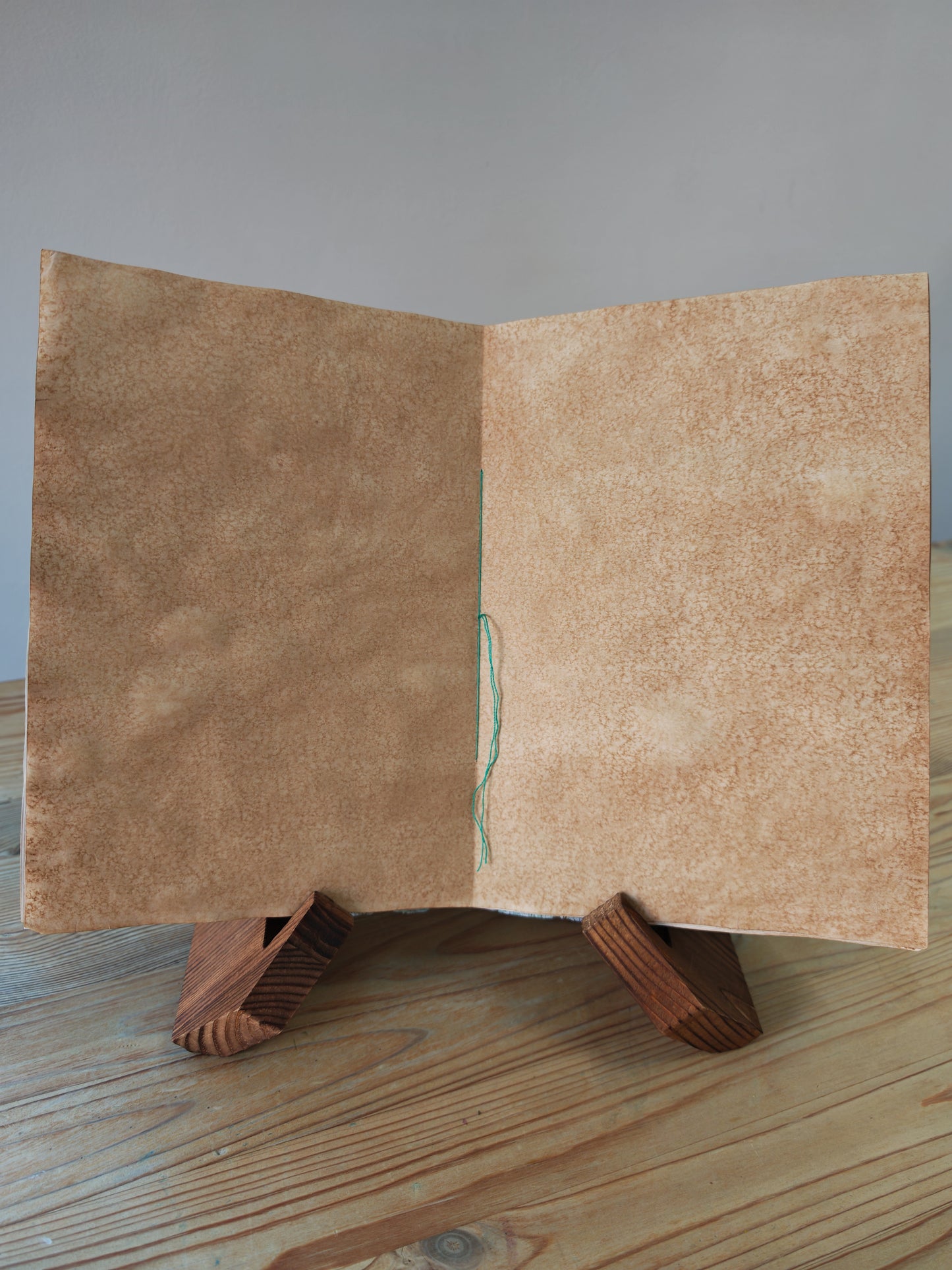 A5 Handmade Journal - Green Fabric/Floral