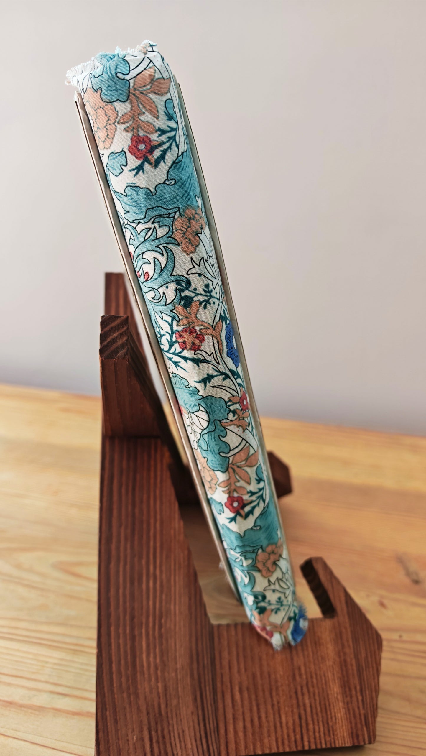 A5 Handmade Journal - Blue Fabric/Birds