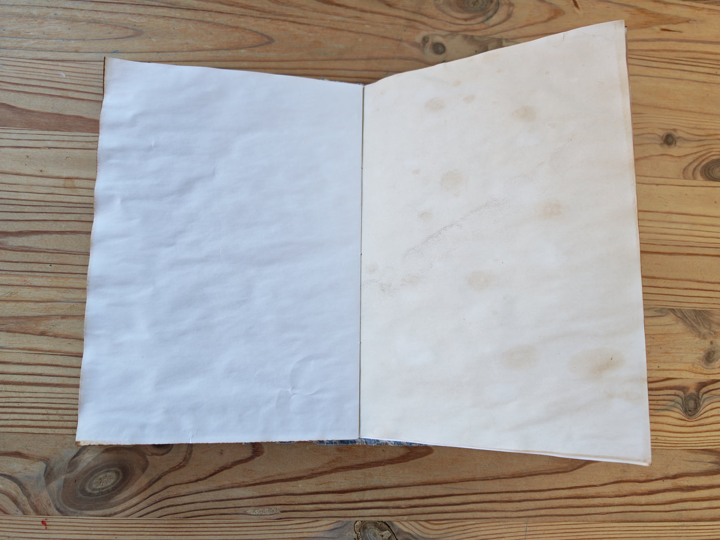 A5 Handmade Journal - Blue Fabric/Floral