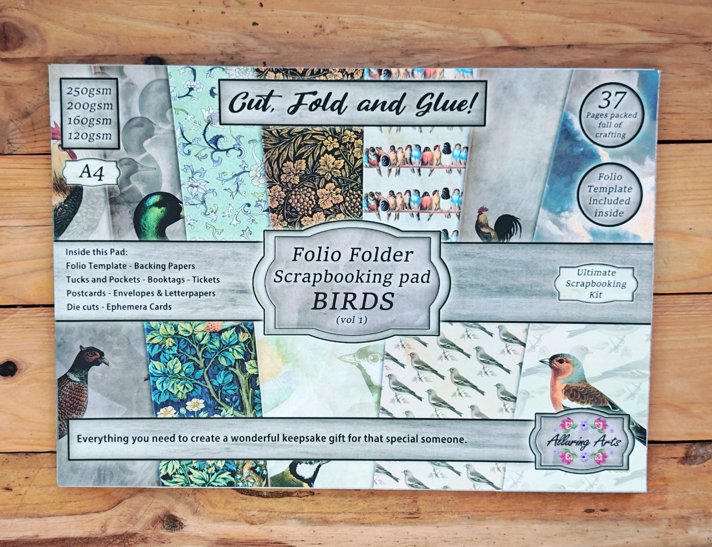 Vintage Birds Folio Scrapbooking Paper Pad