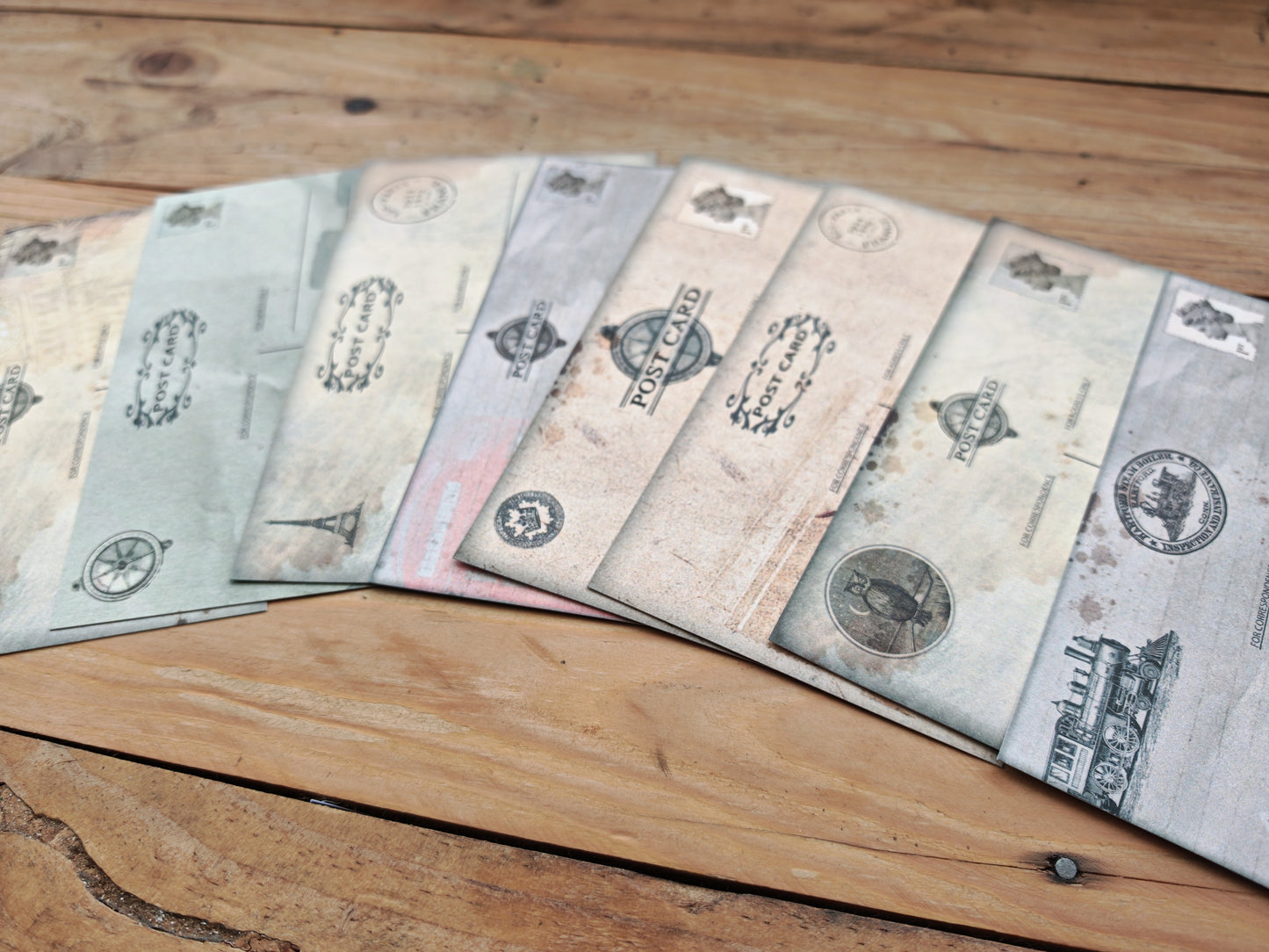 Vintage Postcard Double Sided 8 Pack