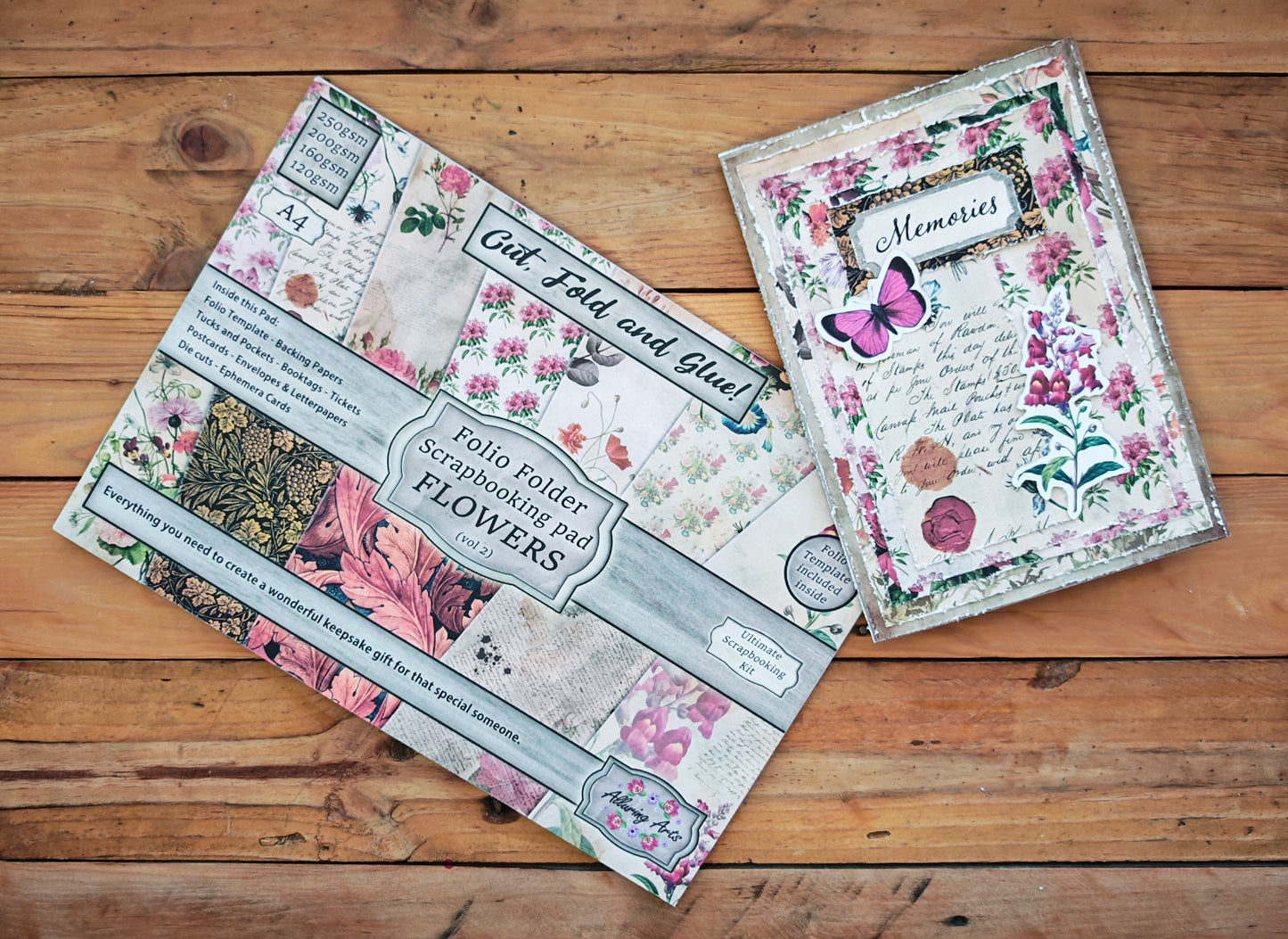 Vintage Flowers (Vol 2) Folio Scrapbooking Paper Pad