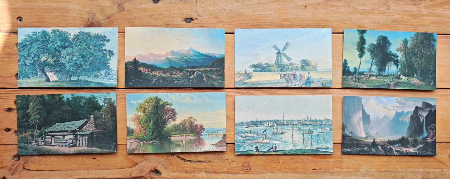 Vintage Birds Postcard Double Sided 8 Pack