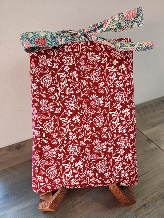 Red Handmade Journal Sleeve with Bow