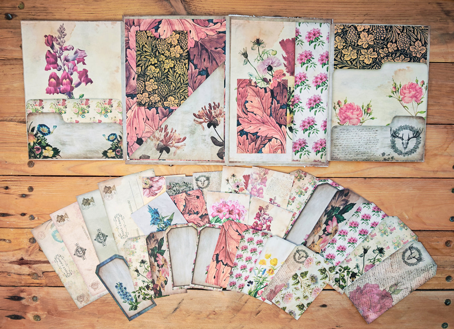 Vintage Flowers (Vol 2) Folio Scrapbooking Paper Pad