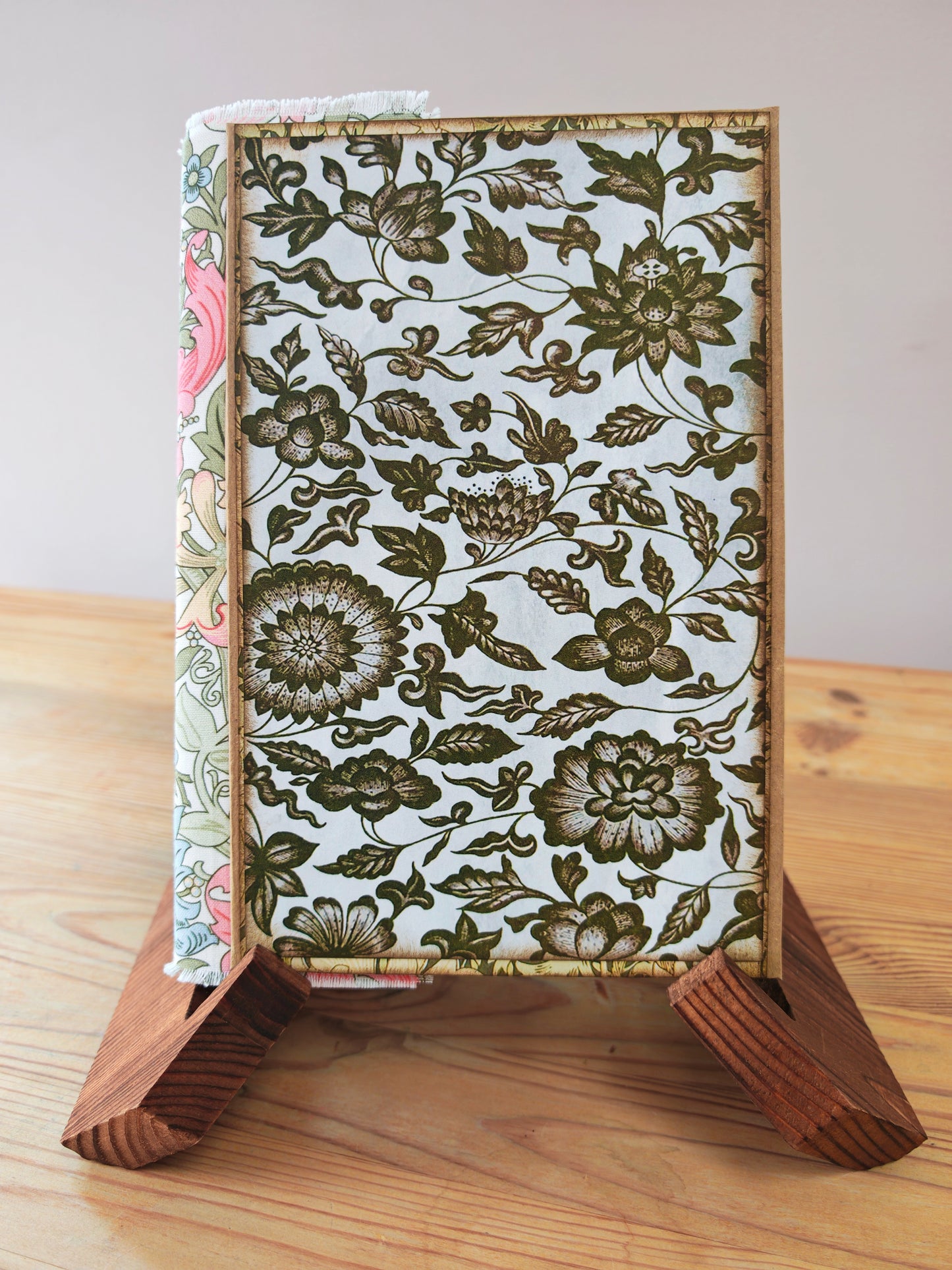 A5 Handmade Journal - Floral Fabric/Gold/Yellow