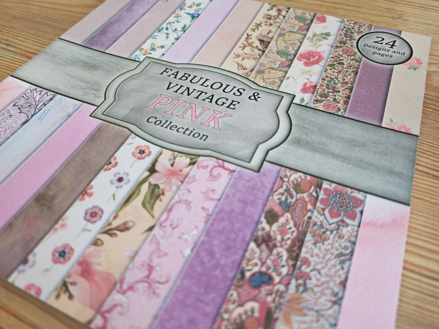 Handmade Vintage Pink 8x8 Inch Paper Scrapbooking Junk Journal Pad 200gsm