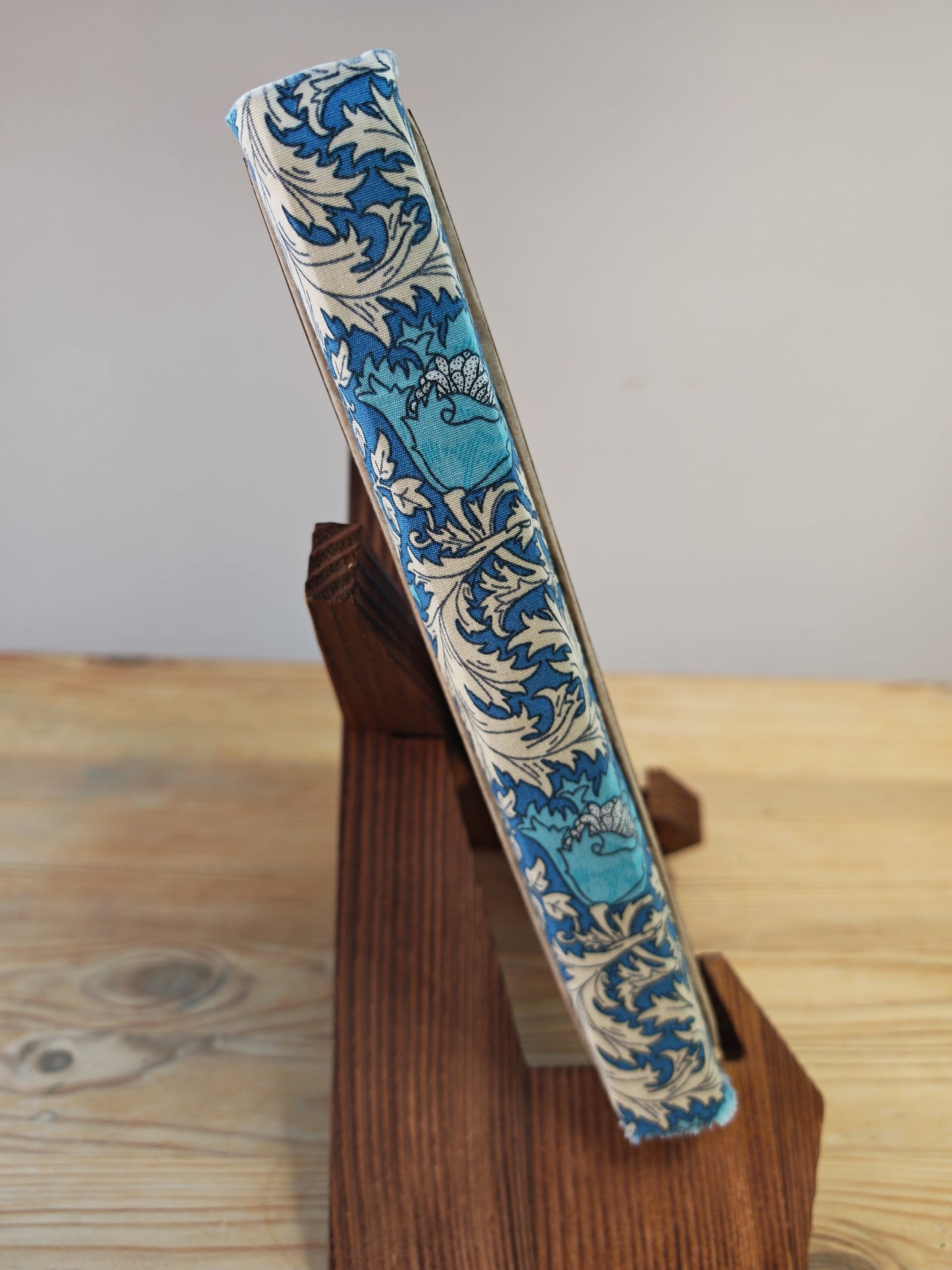 A5 Handmade Journal - Blue Fabric/Floral