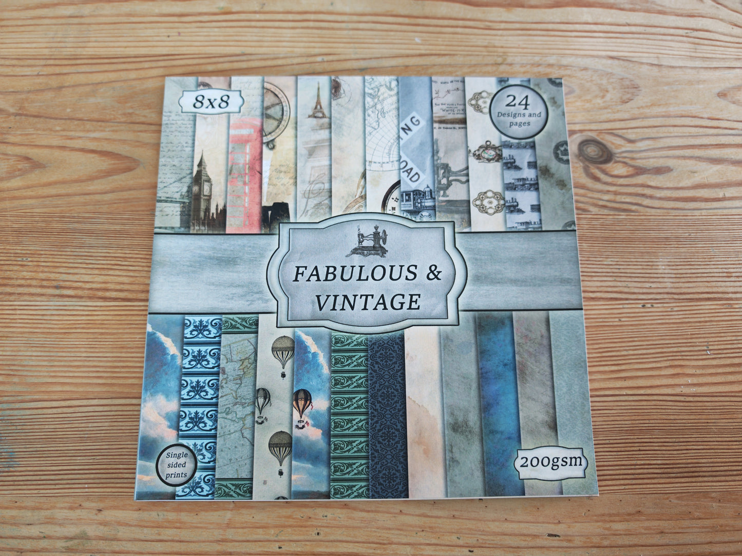 Handmade Fabulous & Vintage 8x8 Inch Paper Scrapbooking Junk Journal Pad 200gsm Masculine Men