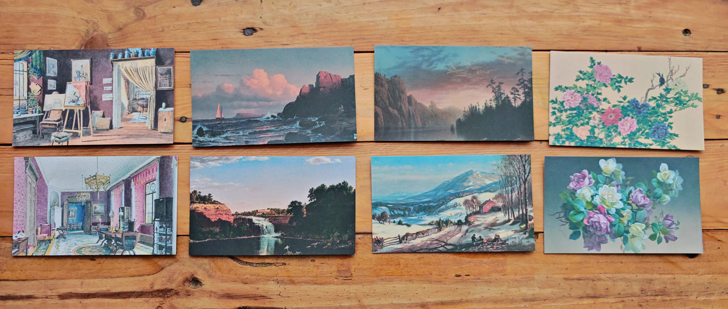 Vintage Flowers Postcard Double Sided 8 Pack