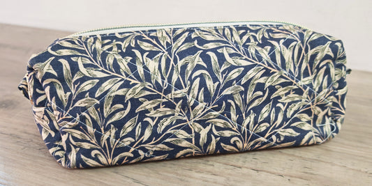 Blue Handmade Boxy Pouch Pencil Case