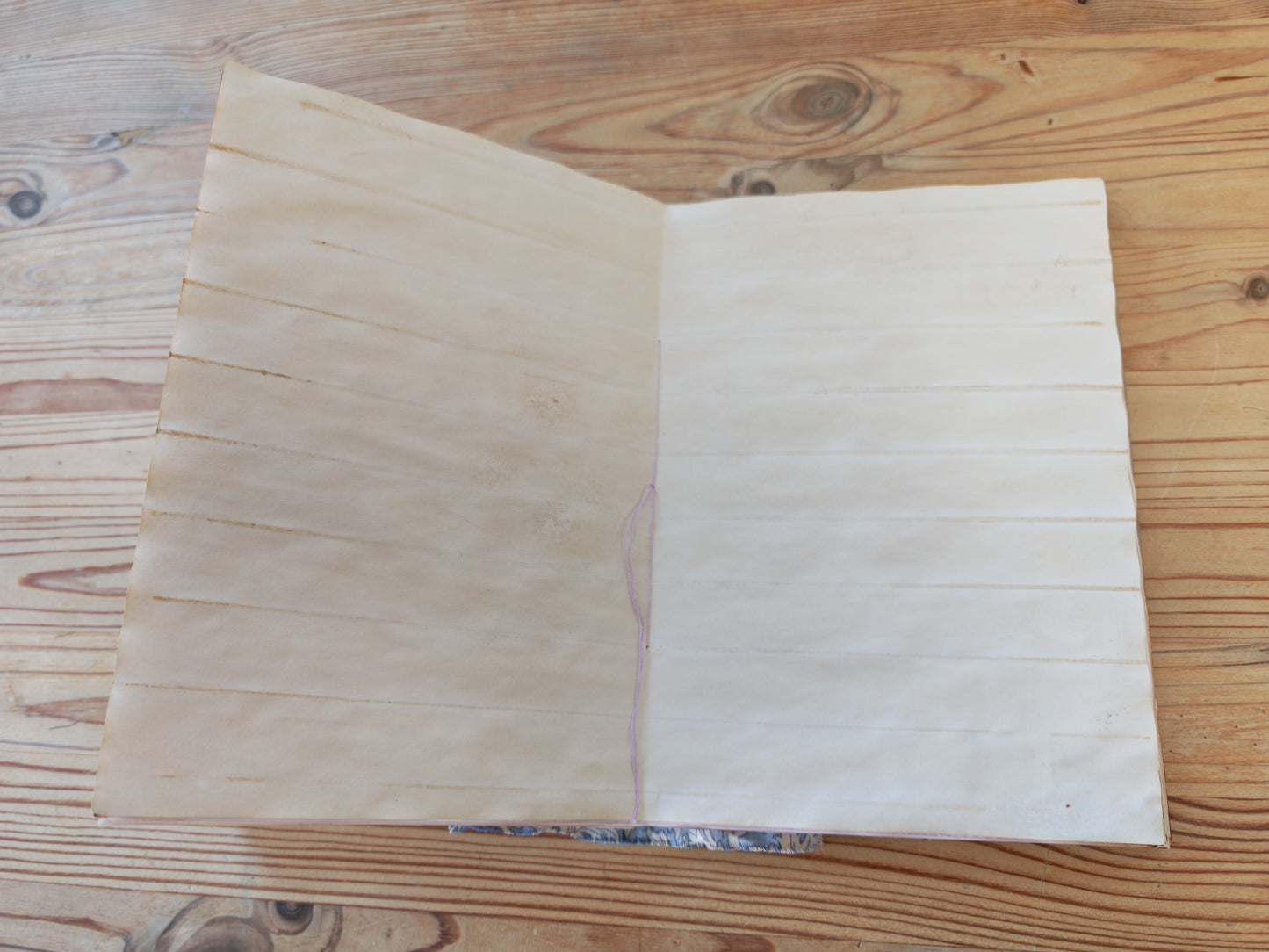 A5 Handmade Journal - Blue Fabric/Floral