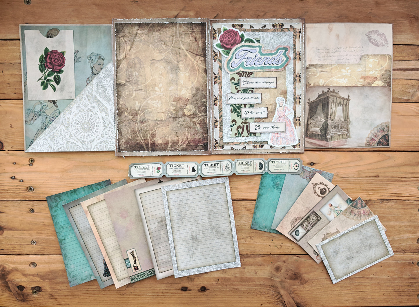 Vintage Ladies Folio Scrapbooking Paper Pad