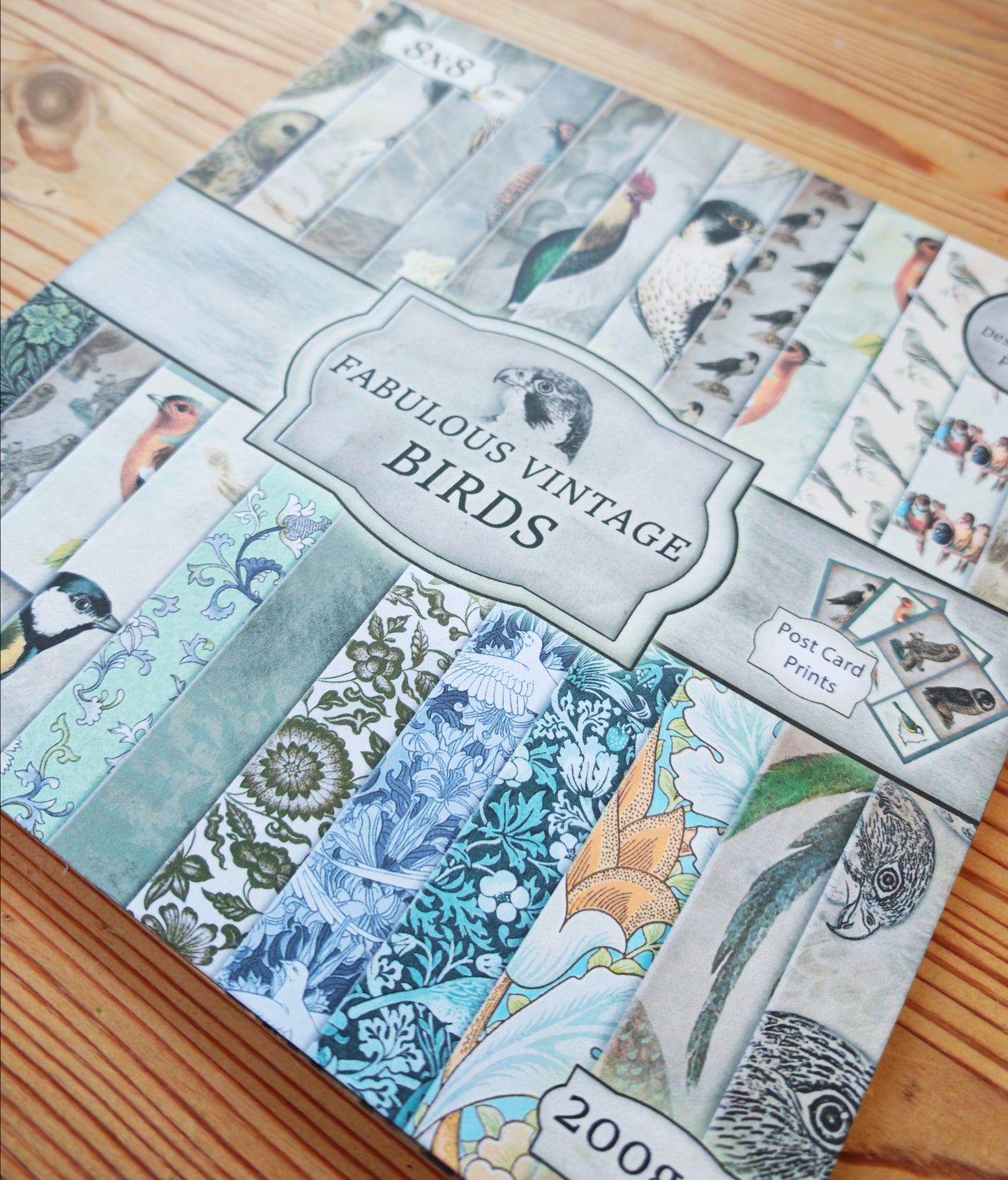 Handmade Vintage Birds 8x8 Inch Paper Scrapbooking Junk Journal Pad 200gsm
