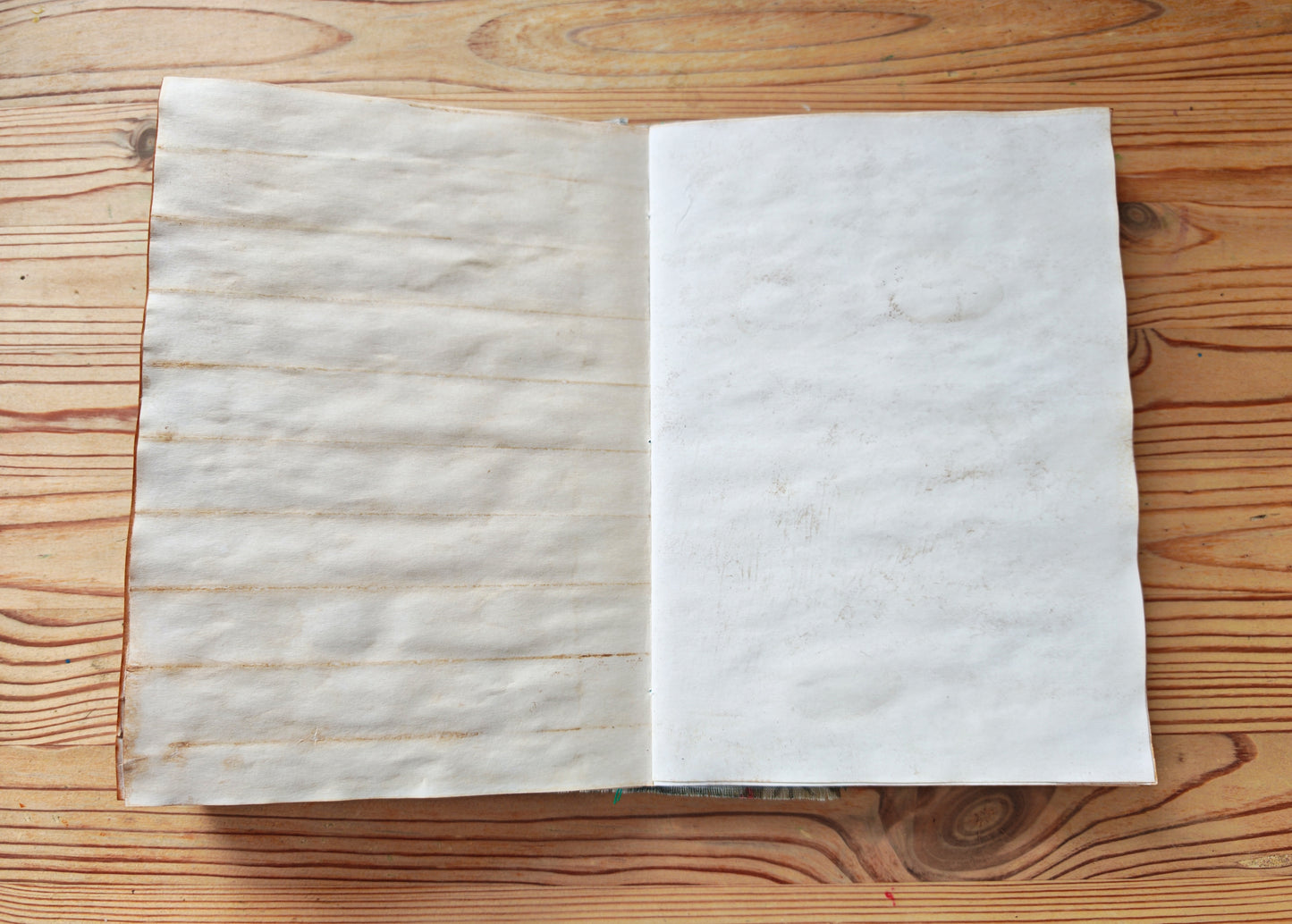 A5 Handmade Journal - Green Fabric/Vintage Butterfly