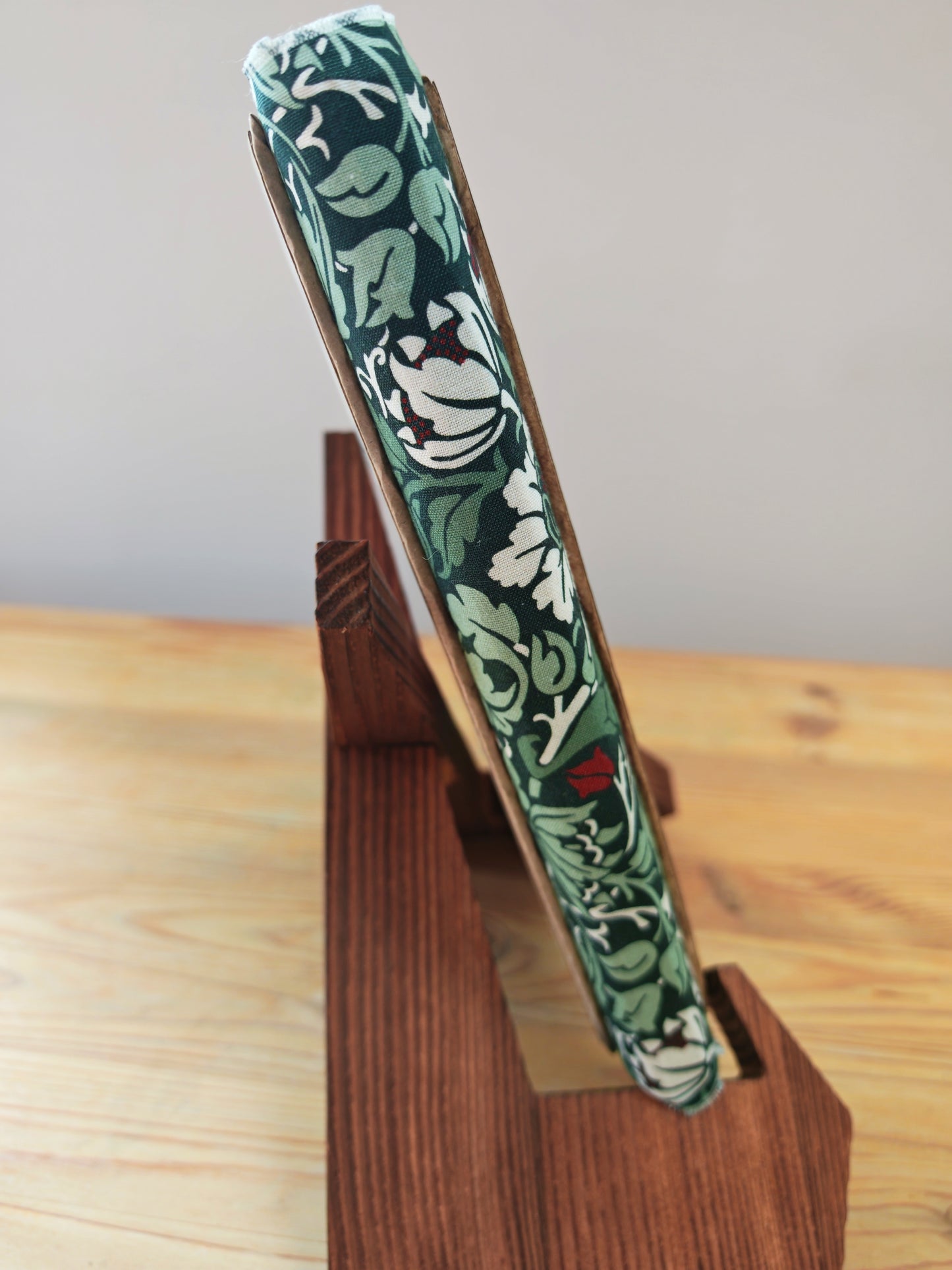 A5 Handmade Journal - Green Fabric/Vintage Butterfly